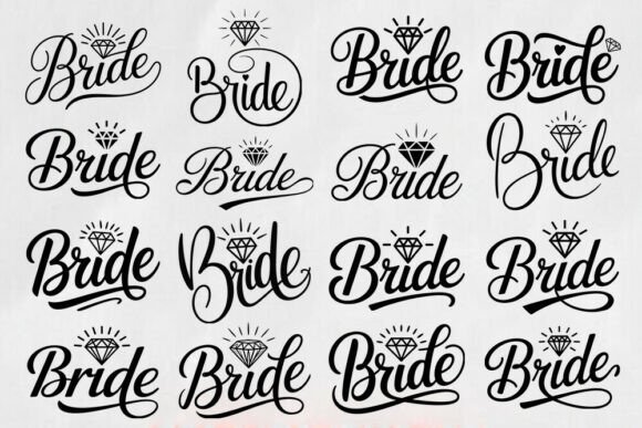Bride SVG Bundle. Bridal Party SVG