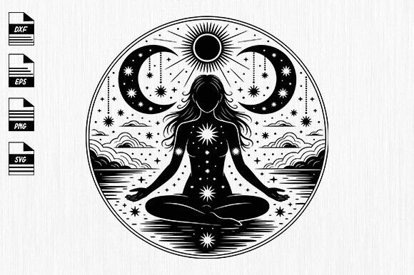 Celestial Boho SVG Design for Graphics and Crafts
