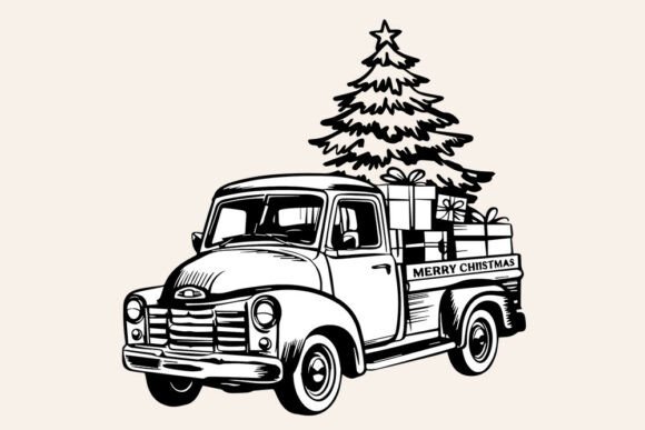 Christmas Truck Svg Design: Graphics and Crafts in Action