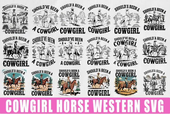 COWGIRL HORSE WESTERN SVG BUNDLE: Graphics and Crafts for Real Projects