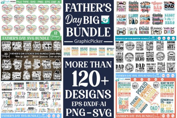 Father's Day Mega SVG Bundle: Graphics & Crafts