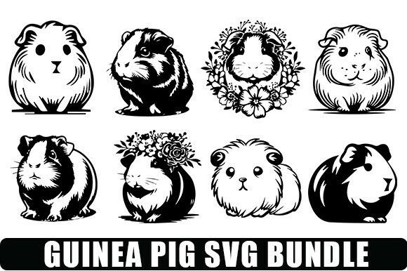 Guinea Pig Svg Bundle: Graphics and Crafts in One