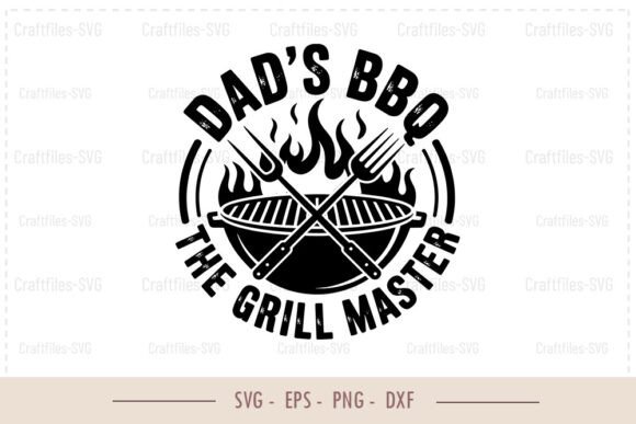 Kitchen Sign SVG - Dad's BBQ Graphics