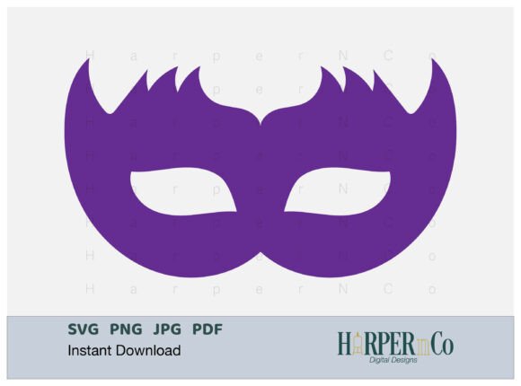 Mardi Gras Mask SVG, PNG, Cut File 1