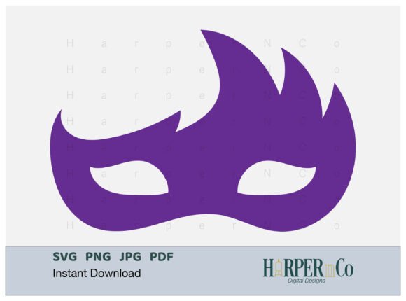 Mardi Gras Mask SVG, PNG, Cut File 9