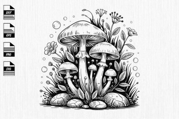 Mystical Mushroom SVG: Graphics and Crafts