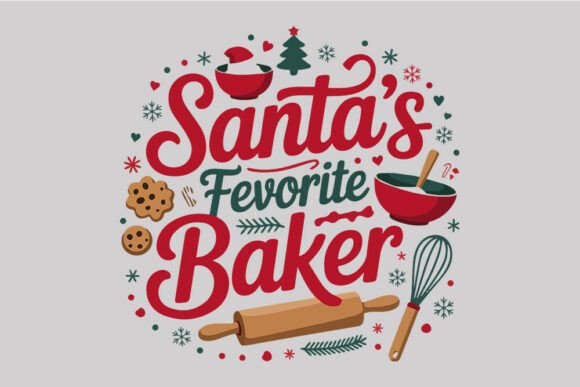 Santa’s Favorite Baker SVG-Christmas Bak