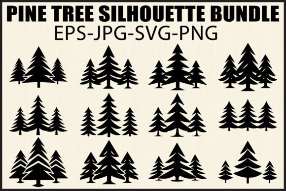Scenic Pine Tree Silhouette SVG Bundle