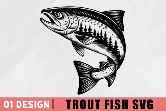 Trout Fish SVG: Graphics for Crafts