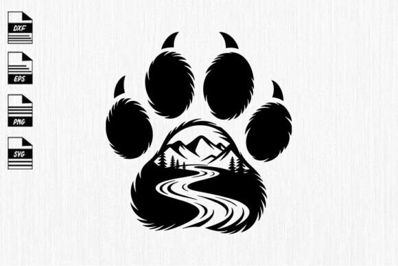 Wildlife Animal Paw Print SVG
